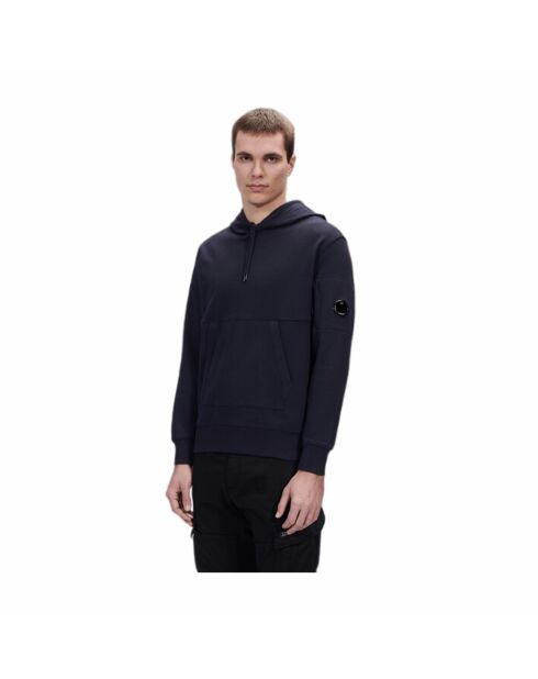 Sweat à capuche Diagonal Fleece Lens bleu marine