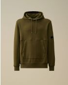 Sweat à capuche Diagonal Fleece Lens vert lierre