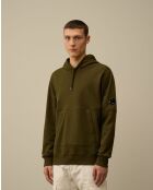 Sweat à capuche Diagonal Fleece Lens vert lierre