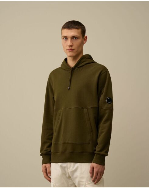 Sweat à capuche Diagonal Fleece Lens vert lierre