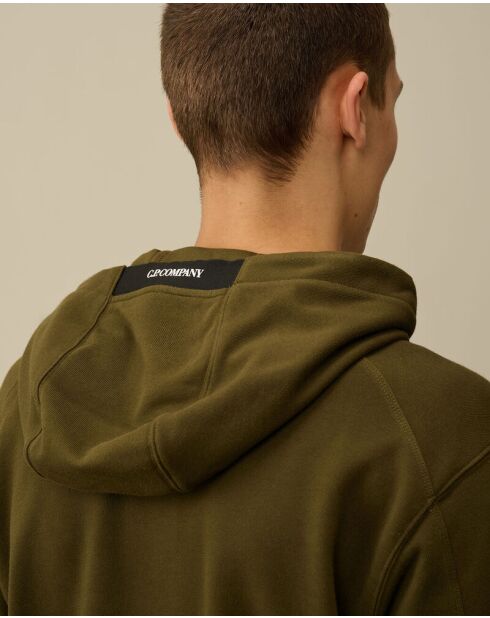 Sweat à capuche Diagonal Fleece Lens vert lierre