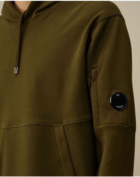 Sweat à capuche Diagonal Fleece Lens vert lierre