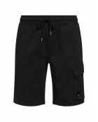 Short Cargo côtelé taille élastiquée noir