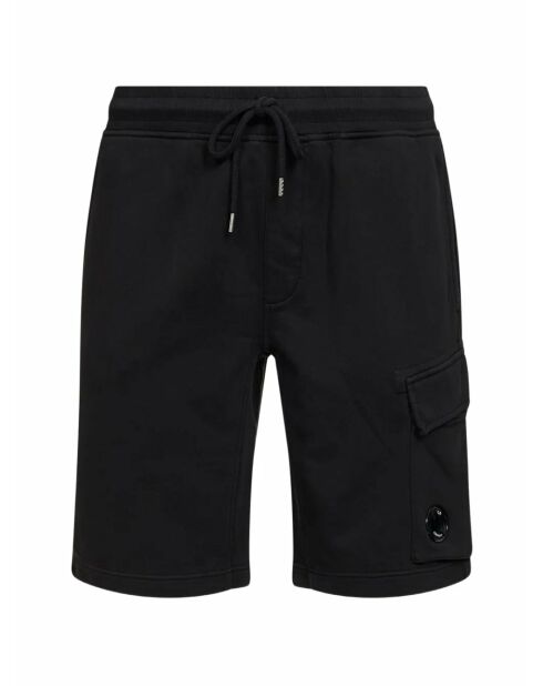 Short Cargo côtelé taille élastiquée noir