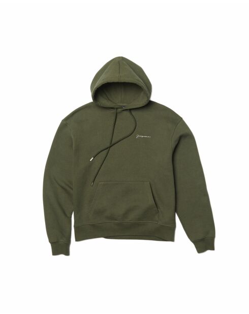 Sweatshirt brodé kaki