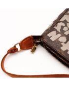 Pochette Accessoires Graffiti marron - Bon état général - 21x13x3.5cm