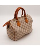 Speedy 25 Damier Azur beige Tasche - Sehr guter Zustand - 25 x 19 x 15 cm