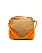 Pochette beige/orange - État correct - 30x24cm