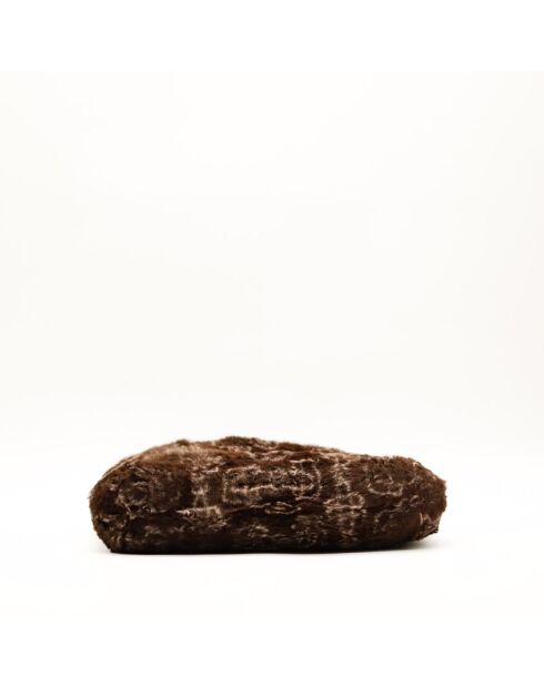 Sac Horsebit fourrure en cuir marron - État correct - 28x23x5.5cm