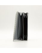 Portefeuille Intrecciato gris - Bon état général - 19 x10.5cm