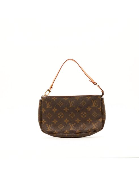 Pochette Accessoires marron - Très bon état général - 21x13x3.5cm