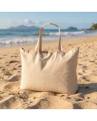 Cabas en lin Lavezzi blanc - 60x35 cm