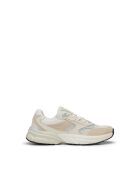 Percy 1M linnen wit/lichte geitenleren sneakers