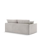 Canapé convertible velours Shannon 3 places beige - 209x94x87 cm