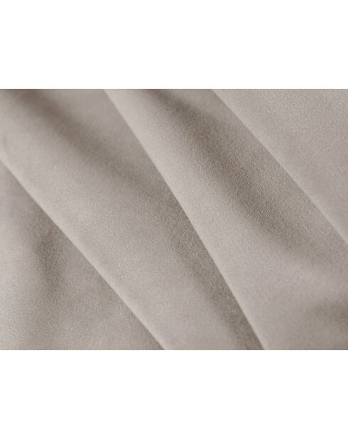 Canapé convertible velours Shannon 3 places beige - 209x94x87 cm