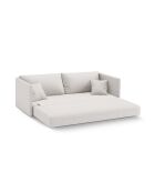 Canapé convertible Shannon 3 places beige clair - 209x94x87 cm