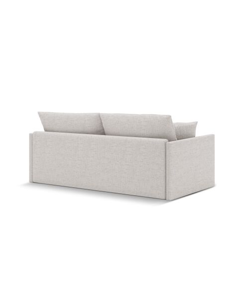Canapé convertible Shannon 3 places beige clair - 209x94x87 cm