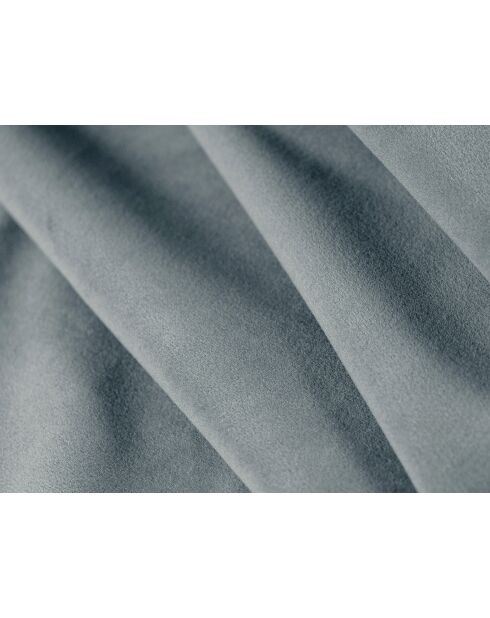 Canapé velours convertible avec coffre de rangement Tonale 3 places bleu gris - 262x105x88 cm