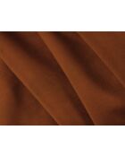 Canapé convertible velours Shannon 3 places terracotta - 209x94x87 cm