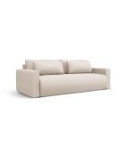 Canapé convertible avec coffre de rangement Belfast 3 places beige - 238x105x84 cm