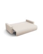 Canapé convertible avec coffre de rangement Belfast 3 places beige - 238x105x84 cm