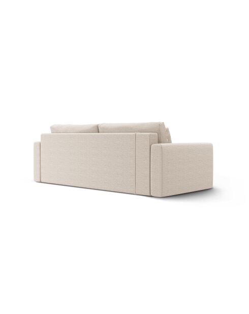 Canapé convertible avec coffre de rangement Belfast 3 places beige - 238x105x84 cm