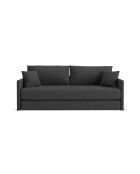 Canapé convertible Shannon 3 places anthracite - 209x94x87 cm