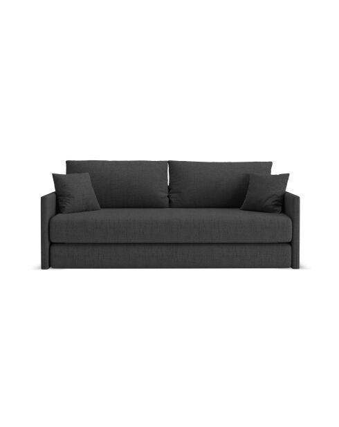 Canapé convertible Shannon 3 places anthracite - 209x94x87 cm