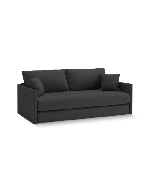 Canapé convertible Shannon 3 places anthracite - 209x94x87 cm