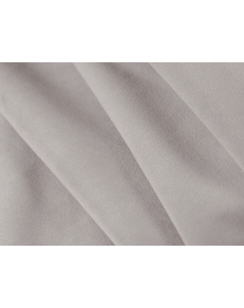 Canapé convertible velours Grena 3 places gris clair - 205x100x90 cm