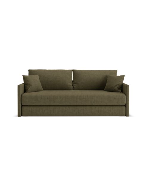 Canapé convertible Shannon 3 places vert - 209x94x87 cm