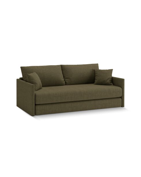 Canapé convertible Shannon 3 places vert - 209x94x87 cm