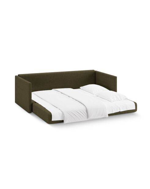 Canapé convertible Shannon 3 places vert - 209x94x87 cm