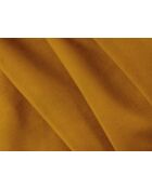 Canapé convertible velours Shannon 3 places jaune - 209x94x87 cm