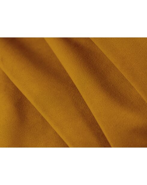 Canapé convertible velours Shannon 3 places jaune - 209x94x87 cm