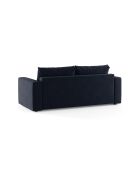 Canapé convertible velours Grena 3 places bleu roi - 205x100x90 cm