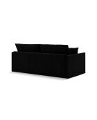 Canapé convertible velours Shannon 3 places noir - 209x94x87 cm