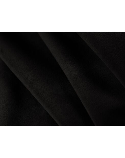 Canapé convertible velours Shannon 3 places noir - 209x94x87 cm