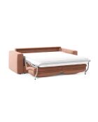 Canapé convertible velours Grena 3 places rose - 205x100x90 cm