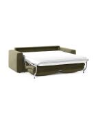 Canapé convertible velours Grena 3 places vert - 205x100x90 cm