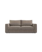 Canapé convertible Grena 3 places marron clair - 205x100x90 cm