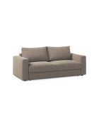 Canapé convertible Grena 3 places marron clair - 205x100x90 cm
