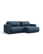 Canapé d'angle convertible avec rangement Belfast 3 places bleu - 240x149x84 cm
