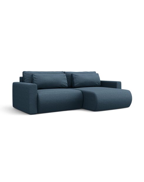 Canapé d'angle convertible avec rangement Belfast 3 places bleu - 240x149x84 cm