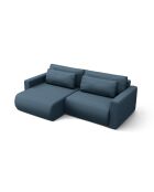 Canapé d'angle convertible avec rangement Belfast 3 places bleu - 240x149x84 cm