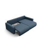Canapé d'angle convertible avec rangement Belfast 3 places bleu - 240x149x84 cm