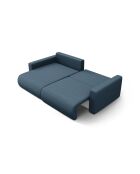 Canapé d'angle convertible avec rangement Belfast 3 places bleu - 240x149x84 cm