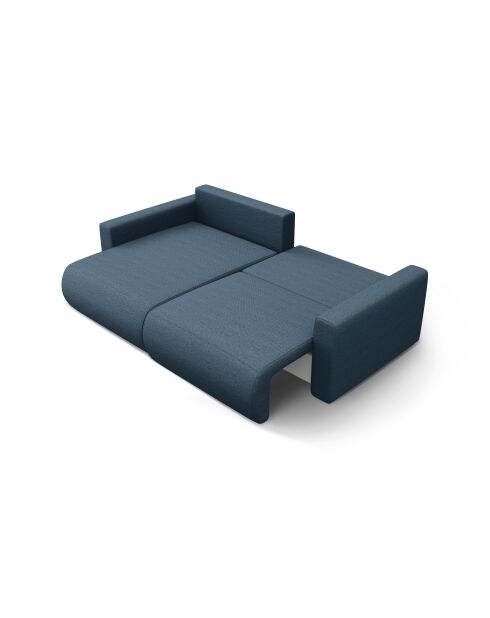 Canapé d'angle convertible avec rangement Belfast 3 places bleu - 240x149x84 cm