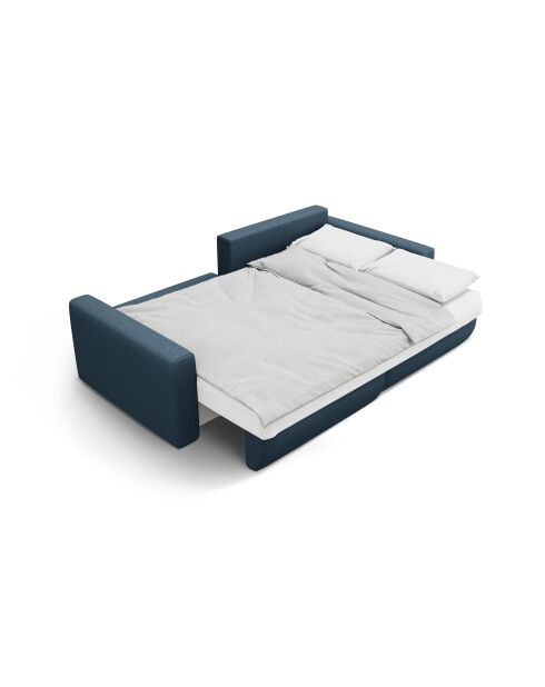 Canapé d'angle convertible avec rangement Belfast 3 places bleu - 240x149x84 cm