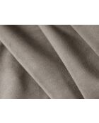 Canapé velours convertible avec coffre de rangement Belfast 3 places gris chaud - 238x105x84 cm